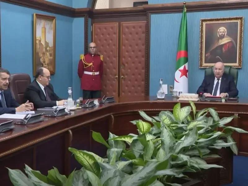 رئيس الجمهورية يترأس اجتماع عمل خُصص لقطاع التجارة وحماية الإنتاج الوطني وضبط الاستيراد
