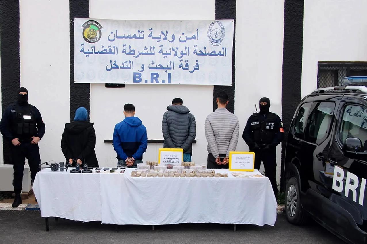 توقيف 4 اشخاص وحجز اكثر من 16 كلغ من المخدرات بتلمسان