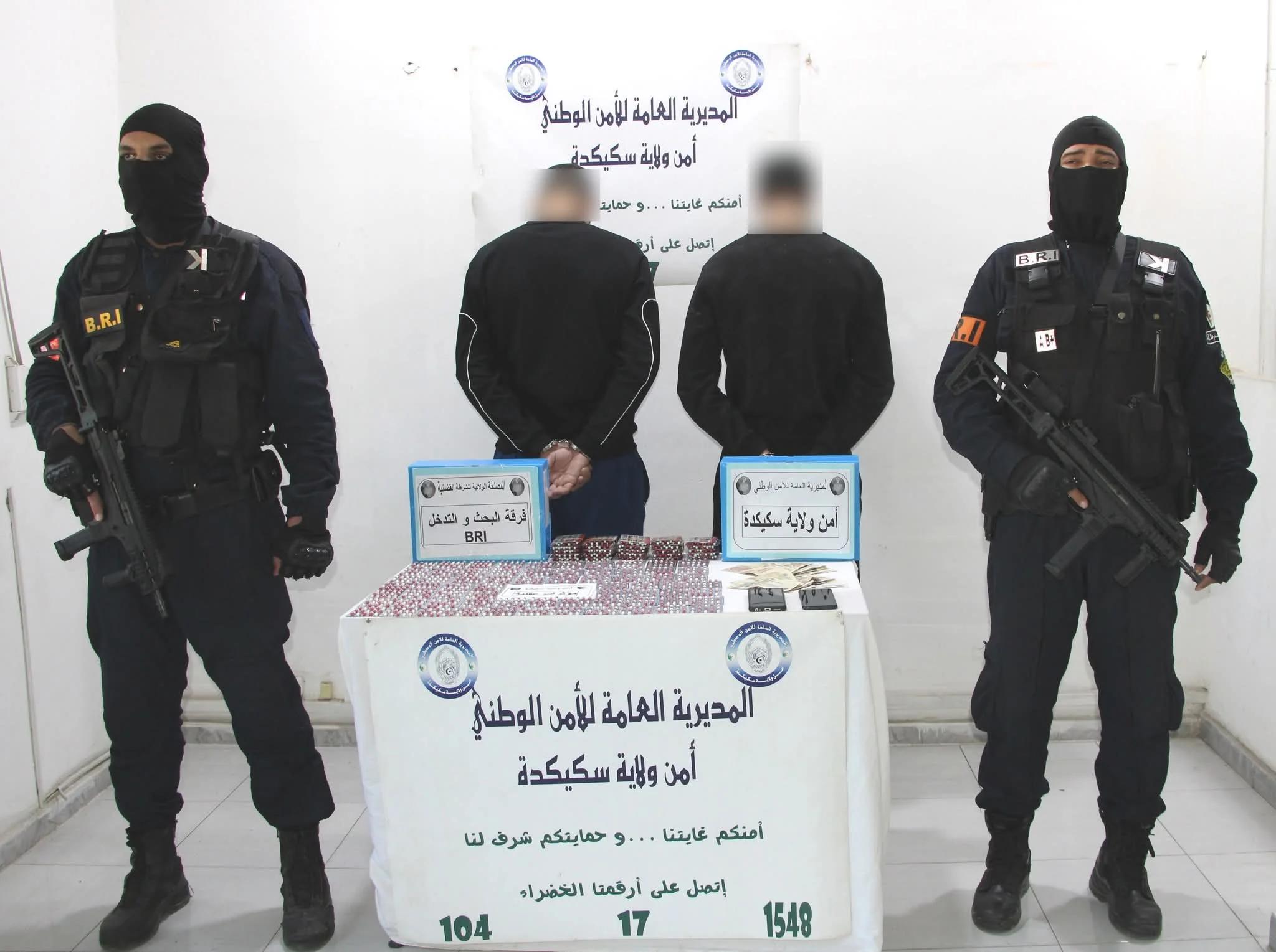 توقيف شخصين وحجز اكثر من الف كبسولة من المؤترات العقلية بسكيكدة