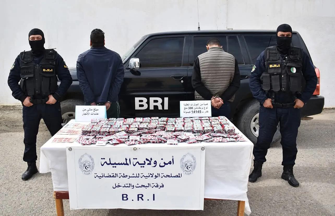 توقيف شخصين وحجز اكثر من 14 الف كبسولة من المؤترات العقلية بالمسيلة