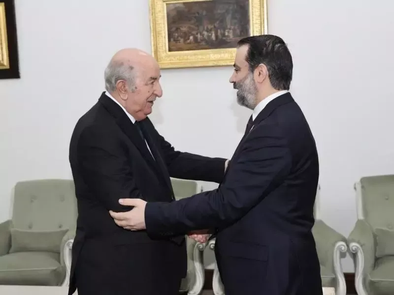 رئيس الجمهورية يستقبل وزير الخارجية السوري أسعد حسن الشيباني