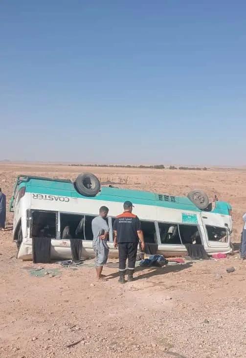 33 مصاب الحصيلة النهاىية لحادث مرور بولاية البيض